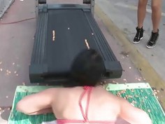 Real amateur girls do crazy sex things in public for money