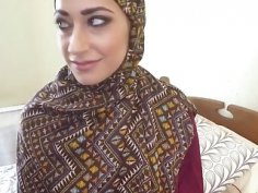 Arab gf gives head and rides long shaft in hotel room